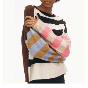 Anthropologie color block sweater- size small